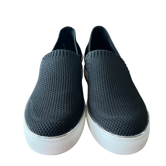 Wishbone Stacey Black Knitted Fabric Platform Sleek Slip On Sneaker Women's 8M - Picture 2 of 10